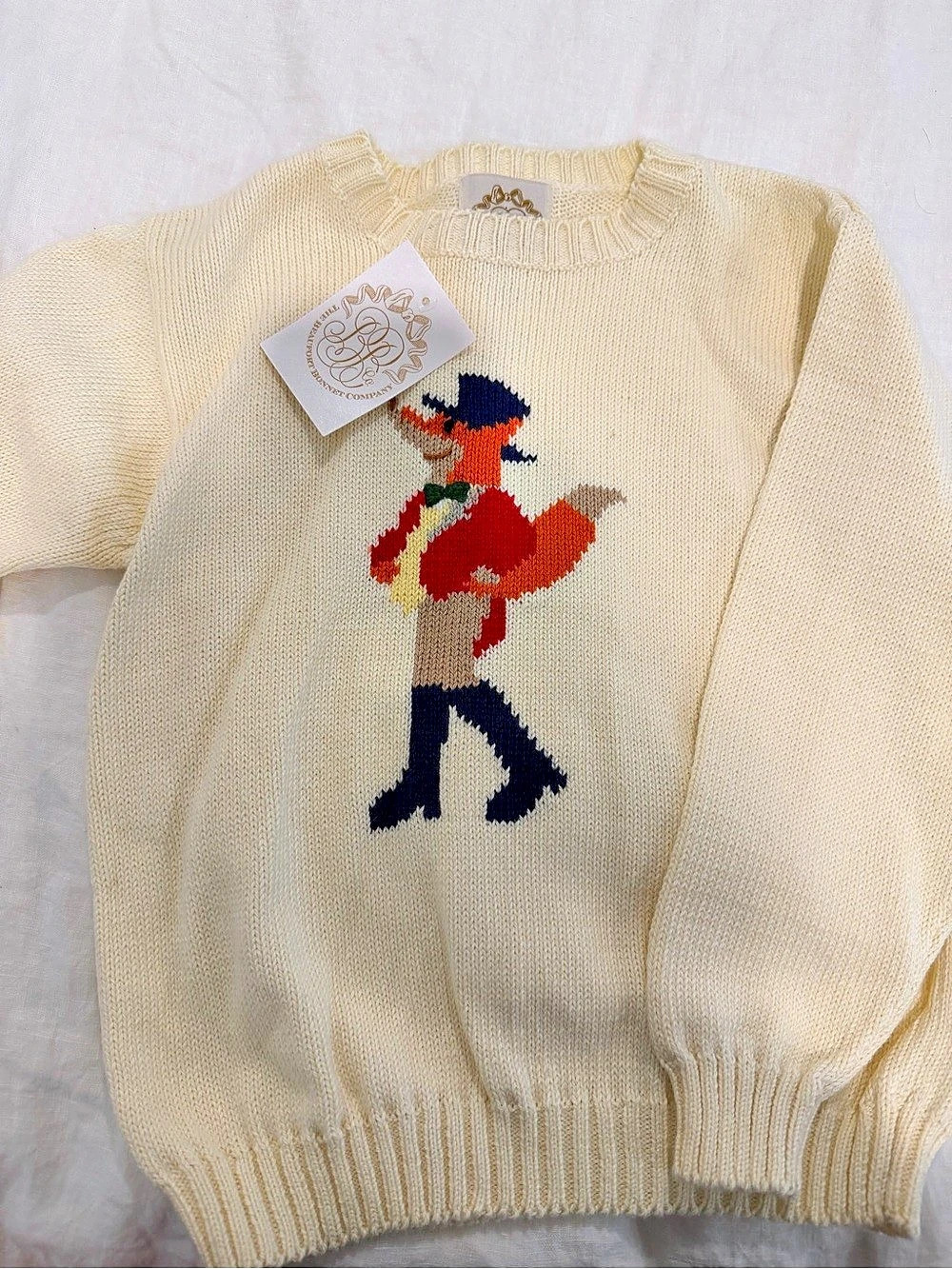 The Beaufort bonnet company Cream & Red Character Sweater Size 5 tNWT